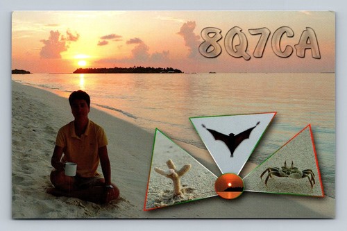 Ham radio qsl 8q7ca maldives - ham,