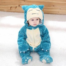 Snorlax Pyjama Bébé Combinaison Costume pour Sommeil Manches Longues Enfants Costume H1