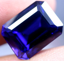Très Propre 11.40 CT Naturel Violet Tanzanite Bleue If Ggl Certifié Ample Gemme
