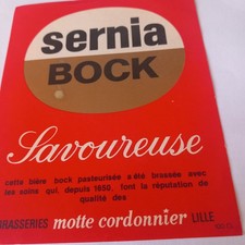 étiquette bière Sernia  Bock