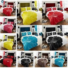 Housse de Couette Vibrance Floral Set Draps Lit avec Taies D'Oreillers Lot