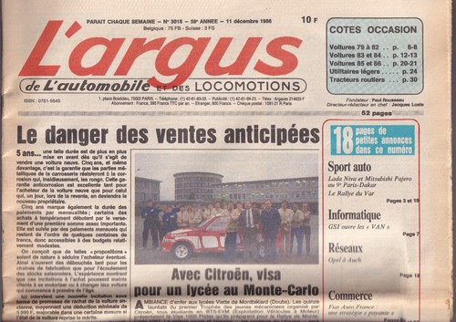 Argus 3018 mazda - l'argus,
