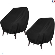 GARPROVM Housse de Chaise de Jardin 2 pièces, Housse pour Fauteuil 89x97x74cm, 