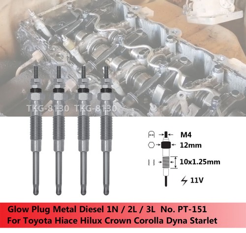 4pcs bougies préchauffage - 4pcs, de