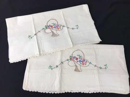 Pair vintage white - pair, of