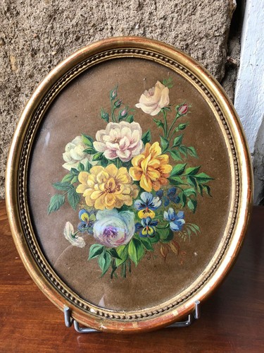 Huile sur papier bouquet - papier,