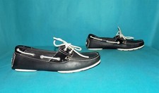mocassins bateau femme PARABOOT en cuir bleu cousu main pointure 5,5 ou 38,5 FR