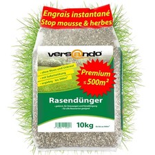 Engrais Gazon Pelouse Jardin Anti-Mousse Mauvaises Herbes VERSANDO 10KG / 500m²