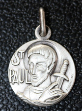 Belle médaille religieuse milieu XXe "Saint Paul" Grav. Gustave Dermigny