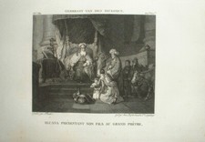 FIL 584 Burin XIXe ELCAN PRESENTANT FILS AU GRAND PRETE by G. VAN DEN EECKHOUT