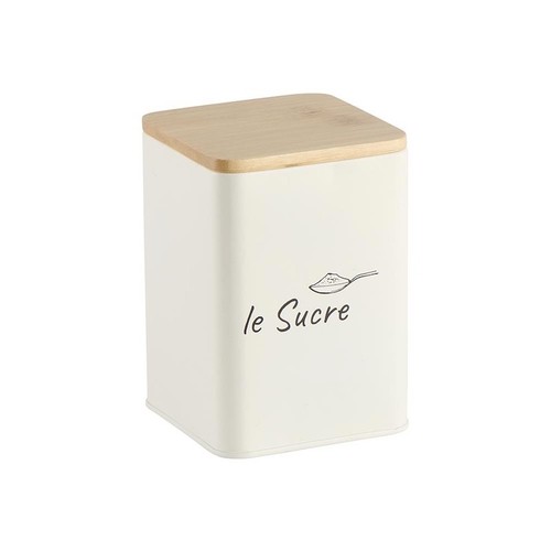 Boîte sucre métal blanc - boîte,
