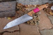 Couteau De Cuisine Style Japonais Lame Acier Damas 256 Couches Fabr Artisanale