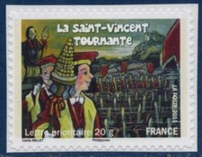 TIMBRE FRANCE AUTOADHÉSIF 2011 N° 0583A NEUF ** Saint Vincent tournante 