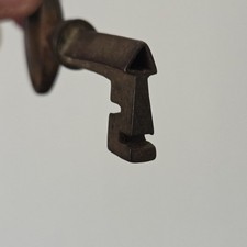 CLÉ Forée Ancienne XVIIè XVIIIè Fer Forgé Italie? Panneton En S