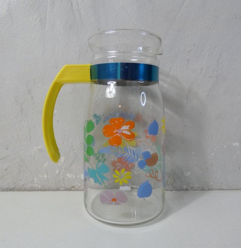 Carafe fleurs vintage - carafe,