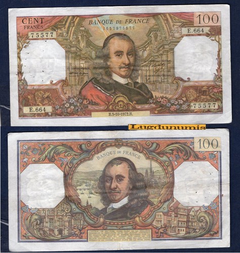 100 francs corneille - 100, 5/10/1972