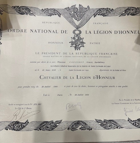 Diplôme chevalier légion - diplôme,