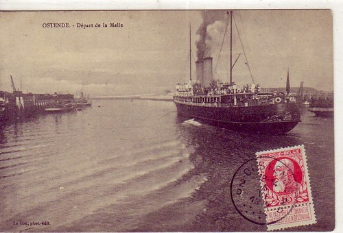 Cpa oostende ostende ship - cpa,