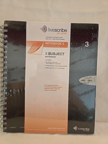 Livescribe subject notebook - 3-subject, notebook~