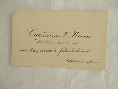 1906 carte visite capitaine - carte, de