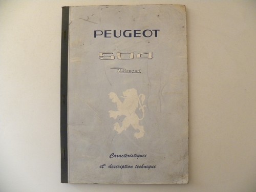 Manuel atelier peugeot - manuel, 504