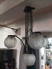 grand lustre fer forgé 5 feux