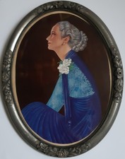 Ancien cadre photos ovale