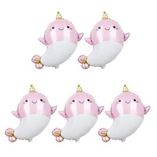 5pcs scène de ballon narwhal décor décor anniversaire décor de fête de fête