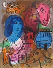 Marc CHAGALL : Intimité, Lithographie originale, 1969 (Mourlot #572)
