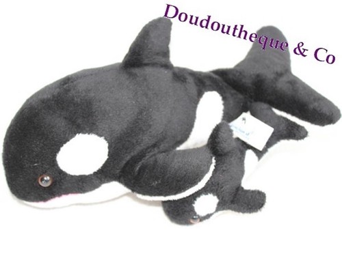 Peluche orque son bébé - orque, et