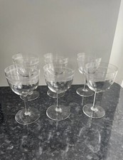 6 verres à eau en cristal