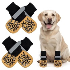 4 Pièces Chaussette Chien Antidérapantes Double Face Chausson Chien Intérieur...