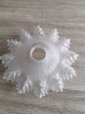 Abat jour dentelé opaline