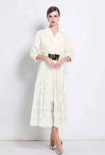 Robe Chemise Midi Avec Jupe En