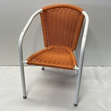 Fauteuil Scoubidou enfant orange design, vintage, loft, chaise .