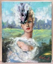 Tableau Huile Portrait Femme
