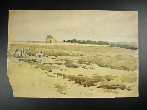 Vieux moulin ruine dessin - vieux,