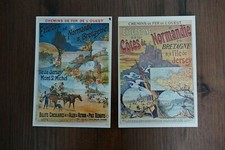 Cartes postales Chemins de Fer de l'Ouest Normandie & Bretagne - Advert Postcard