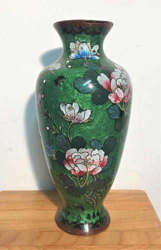 Vase cuivre cloisonné et - vase,