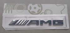 Sticker Badge Mercedes AMG Chromé Silver Argent 3D Emblème Logo Coffre 18.5x1.8