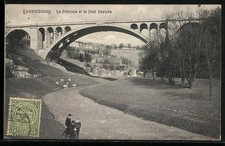 CPA Luxembourg, La Petrusse et le Pont Adolphe 