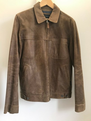 Veste légère cuir marron