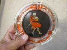 TRES RARE CENDRIER BRASSERIE DE MONTMORILLON VIENNE SES BIERES  FIXE SOUS VERRE