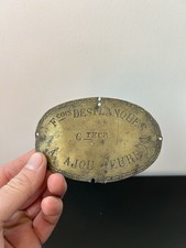 PLAQUE DE CHARRETTE ANCIENNE