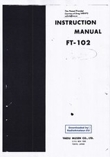 Bedienungsanleitung-Operating Instructions pour Yaesu FT-102