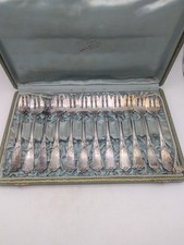 Service 12 Fourchettes à Huitres Armand Frenais, Art Nouveau, Métal Argenté