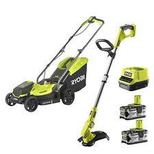 Kit tondeuse à gazon Ryobi OLM1833B coupe-bordure OLT1832 18V  Kit batterie