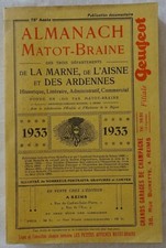 MATOT-BRAINE : Almanach de la Marne, de l'Aisne et des Ardennes - 1933