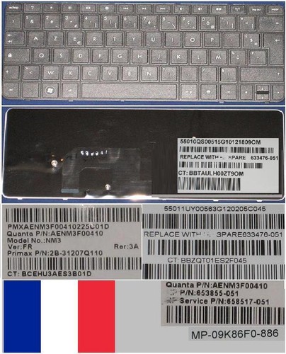 Clavier azerty français - clavier, hp