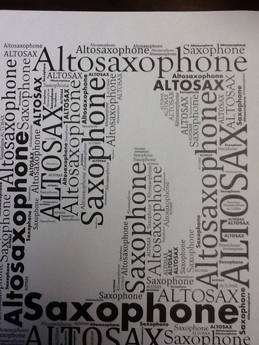 Alto saxophone cardstock - alto,